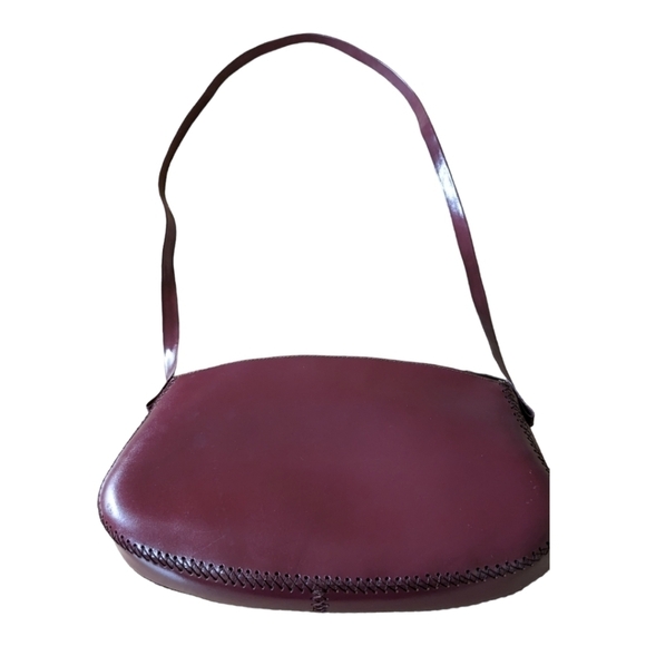 ES Burgandy Small leather Crossbody EUC - Picture 5 of 5
